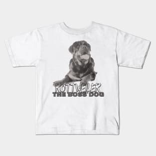 Rottweiler the boss dog Kids T-Shirt